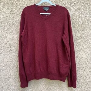 Mantovani Studio 100% Italian Cashmere Mens Sweater Large Preppy Contemporary